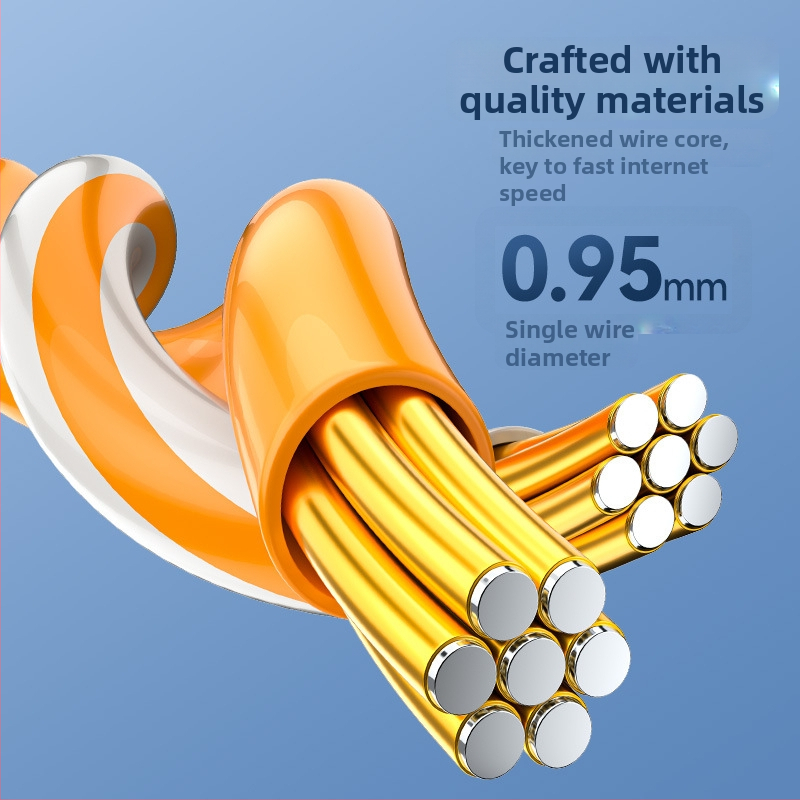 Cat6 tīkla kabelis RJ-45, 1000 Mbps, vītots pāris, PVC apvalks