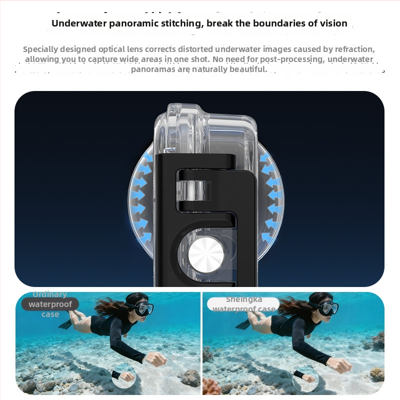 Veekindel kest DJI Osmo 360 action-kaamerale, mehaaniliselt töödeldud PC-korpus, väliskasutuseks