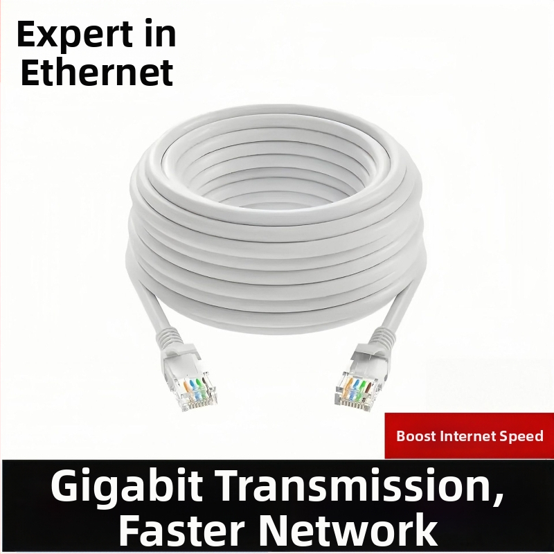 Cat6e Ethernet kabelis, 8 vadus, RJ-45, Gigabita ātrums (sasietais pāris)