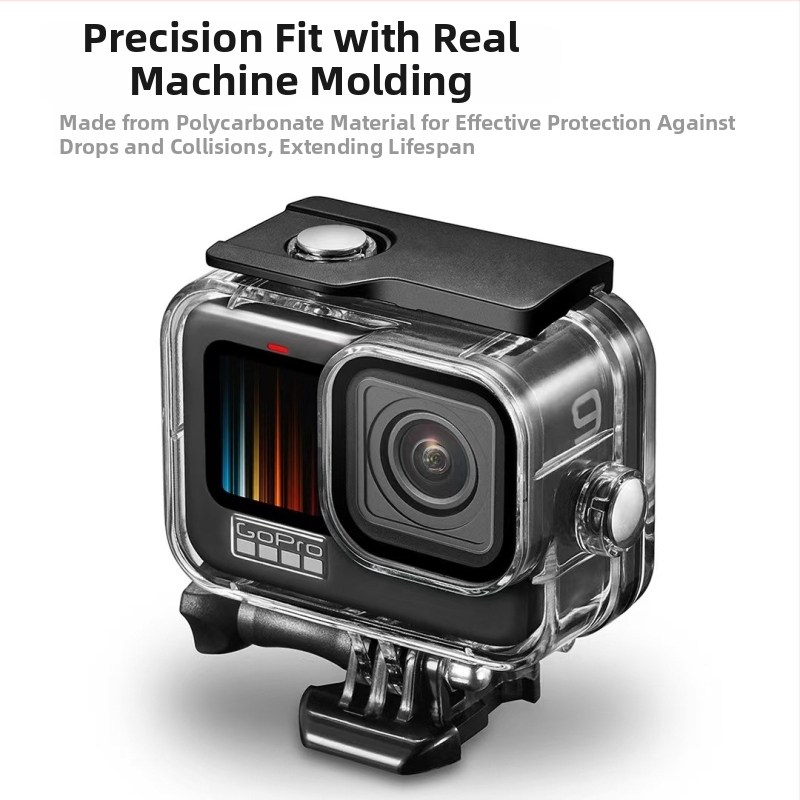 GoPro Hero9-13 vandeniui atspari narų dėžė, PC medžiaga, injekcinis liejimas, suderinama su GoPro 9-13 (PC medžiaga; injekcinis liejimas; suderinama GoPro 9-13)
