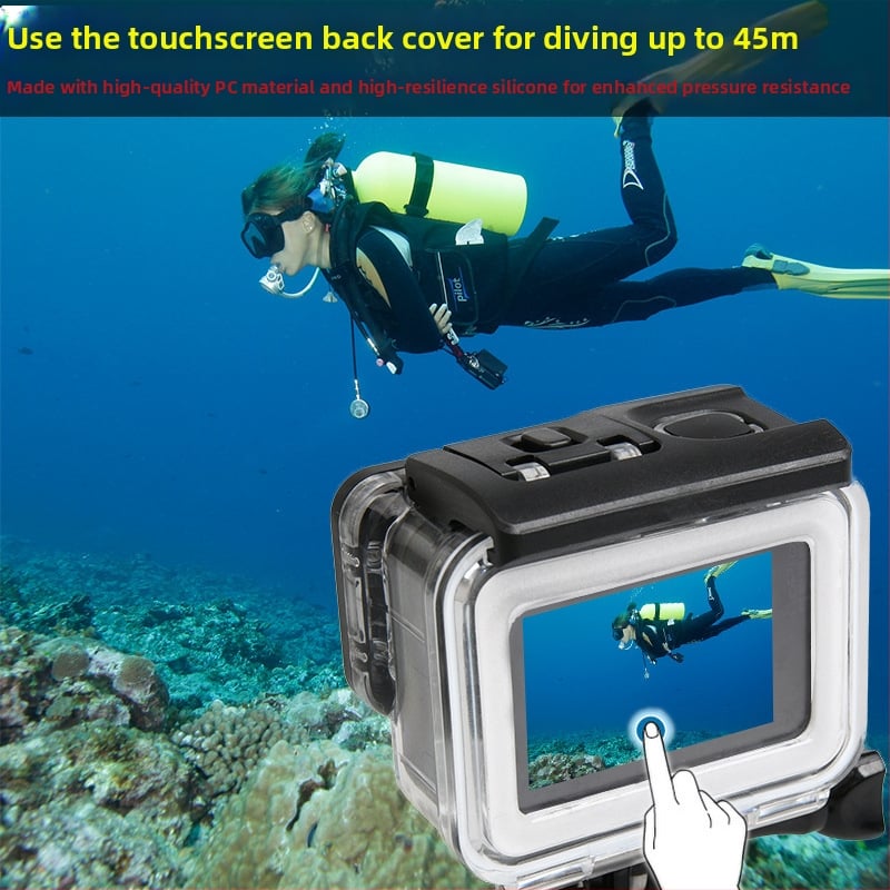 GoPro Hero5/6/7 vandeniui atsparus korpusas su nuimamu objektyvu, PC medžiaga