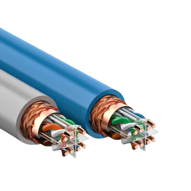 USB tīkla kabelis kategorijas 6a ar dubjo aizsardzību (koaksiālais kabelis, USB savienojums, Kategorija 6a)