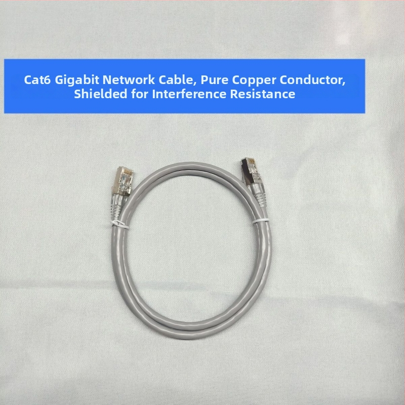 Category 6 Gigabit Ethernet Patch kabelis ar dubultu savienotāju, tīrs varš