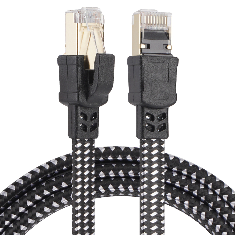 Kabel Category 8 pleteni plosnati Ethernet, RJ45, 40Gbps, 2000MHz, čisti bakar