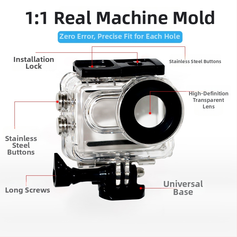 Go3 Pro veekindel korpus 360Go3 jaoks — PC materjal, injektsioonvormimine, tolmukaitse