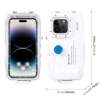Vodootporan potapajući kućište za iPhone 12–15 seriju — ABS+PC, dubina 40 m, model PU9116/PU9115
