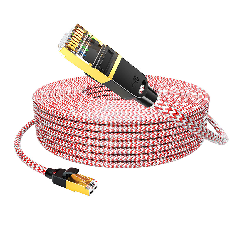 Cat6 opleteni Ethernet kabel, 8 vodiča, RJ-45, unutarnja upotreba, gigabitna brzina, Ten Pole SJ-B6001, bakarom obložen aluminijski jezgra, 6,1 mm vod
