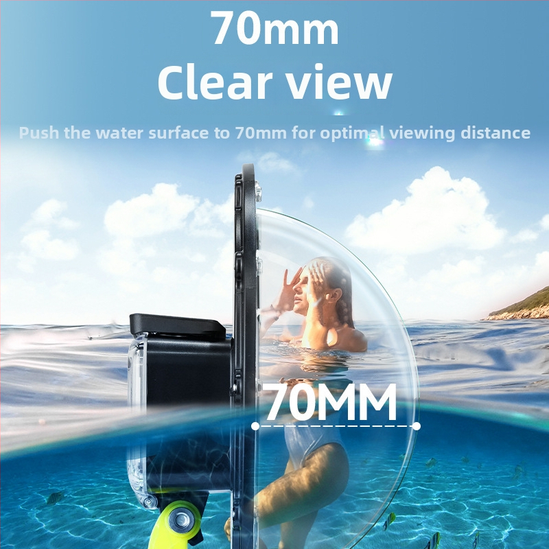 TELESIN Ochranný vodotesný kryt pre DJI Action4/3 – puzdro z PC a akrylu, model AGDY76