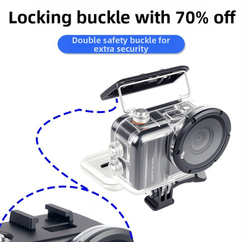 Shadowstone Insta360 Go Ultra podvodný kryt s vysokou priehľadnosťou šošovky, PC konštrukcia, kompletný súbor príslušenstva, možnosť tlače loga, kompatibilný s Shadowstone Insta360 Go Ultra