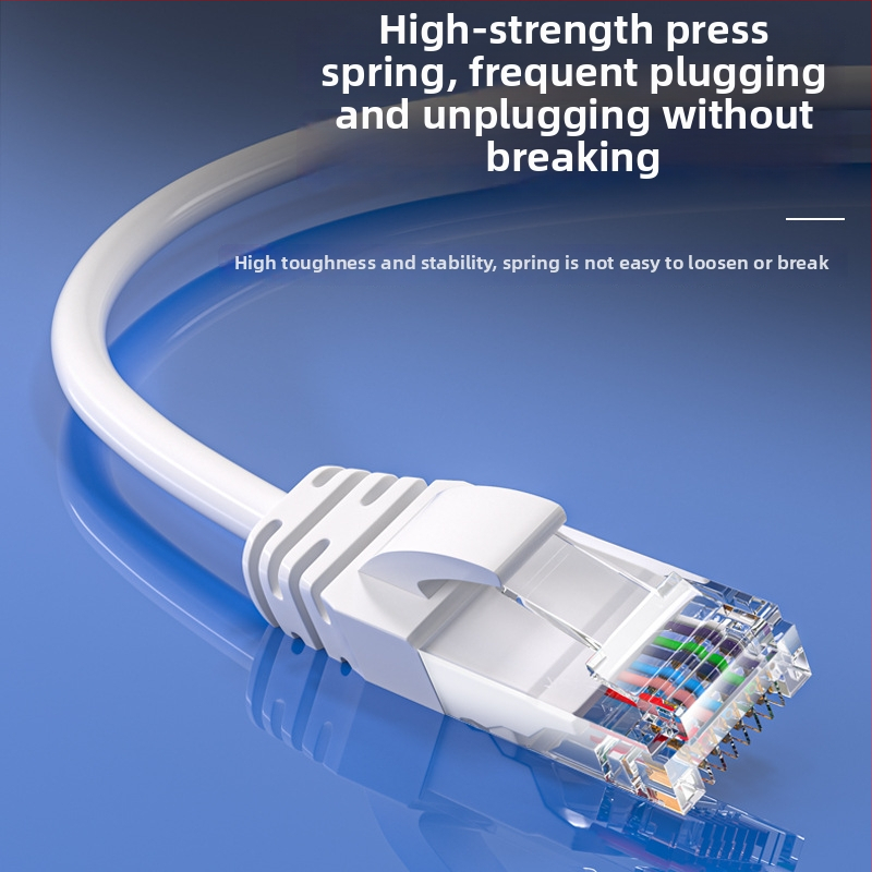 Cat6 Ethernet kabelis maršrutētājam, zeltīti kontakti, 1000 Mbps, 1 m garums, iekšējai lietošanai