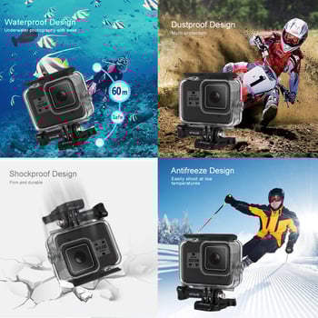 PULUZ Carcasă impermeabilă GoPro HERO8 Black, ABS, Logo tipărit OK, Servicii post-vânzare: 3 garanții