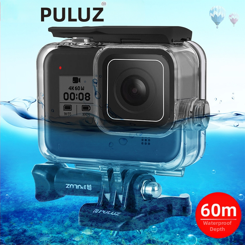 PULUZ vodotesné púzdro pre GoPro HERO8 Black, ABS materiál, tlačené logo OK, Servis po predaji: 3 záruky