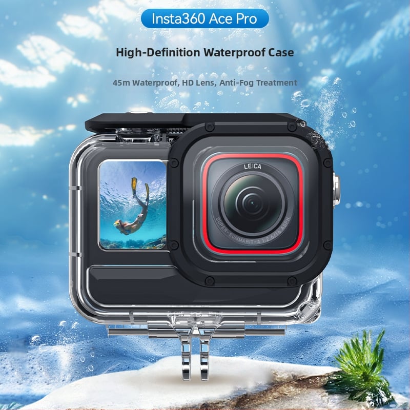 TELESIN husă impermeabilă pentru Insta360 Ace Pro – carcasă din PC, compatibilă cu Insta360 Ace Pro, logo imprimat, etichetă privată licențiată