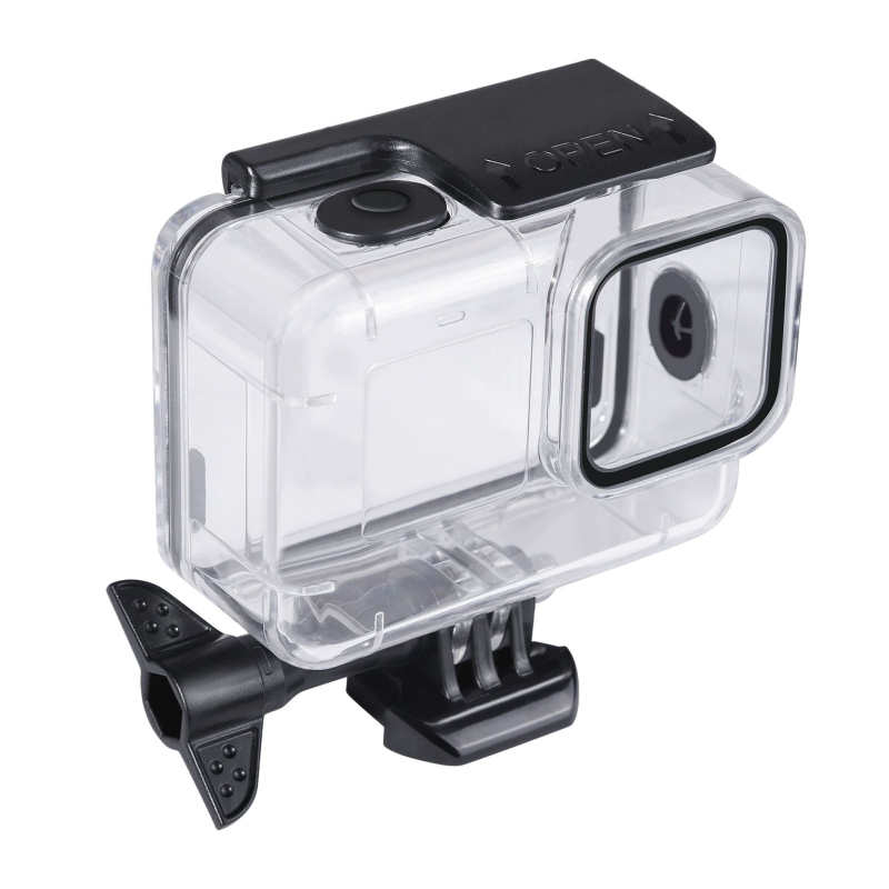 Vodootporna kutija za GoPro Hero 9–13 s gumbima; Materijal: PC + kaljeno staklo; Model: A-GP9-WC-R; Mogućnost prilagođenog logotipa