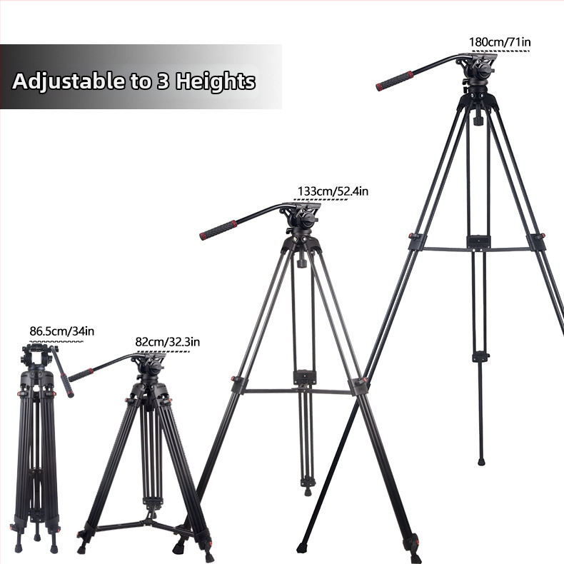 BS180 Hydraulický PTZ statív, 3-sekčný, kovovo-nylonová konštrukcia, nosnosť 10 kg