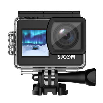 SJCAM SJ4000AIR cameră de acțiune cu ecran dual, rezistentă la apă pentru exterior, înregistrare 4K, baterie de 60 de minute, suport pentru card TF