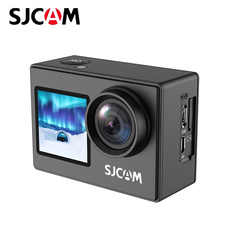 SJCAM SJ4000AIR cameră de acțiune cu ecran dual, rezistentă la apă pentru exterior, înregistrare 4K, baterie de 60 de minute, suport pentru card TF