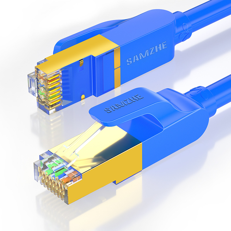 Kabel Cat 7 s ekraniranim Ethernet kabelom, RJ-45 konektor, bakreno jezgro bez kisika, 28 AWG, brzina prijenosa do 10000 Mbps