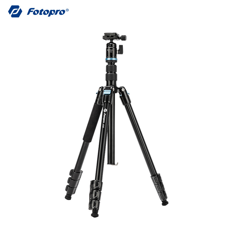 Fotopro A4i Kamerastiativ s kugličnom glavom, 4-dijelni aluminijski spoj, odvojivi monopod, nosivost 6-10 kg