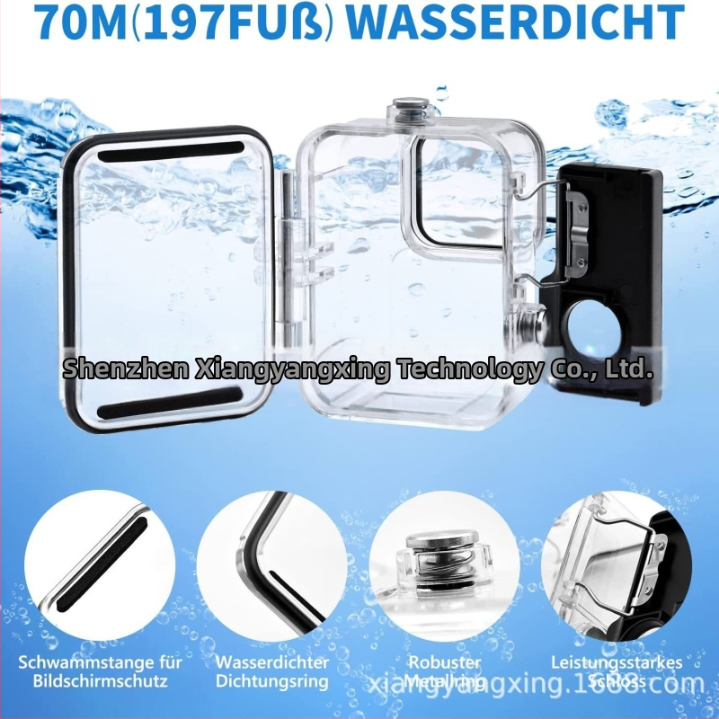 GoPro 54-in-1 aksesuāru komplekts Hero 9/10/11/12 – Metāla + plastmasas konstrukcija, ūdensdrošs korpuss, galvas siksna, krūšu siksna, filtrs, triecienizturība