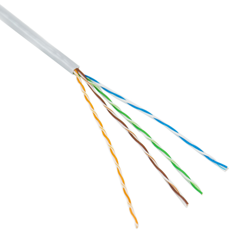 Cat5e Ethernet kabel, čista bakar, unutarnja upotreba, PoE za nadzor, gigabitni uvijeni par