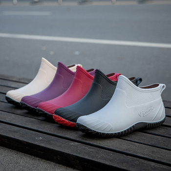 Ženske PVC kišne čizme – protuklizne, otporne na habanje, srednje visine trupa, vodootporne radne cipele za četiri sezone