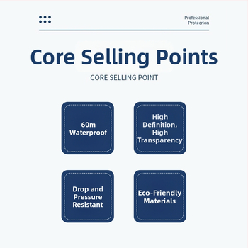 Carcasă protectoare impermeabilă pentru DJI Pocket 3; Material: PC + sticlă temperată; Compatibilă cu DJI Pocket 3; Model: A-DJP3-WC; Imprimare logo personalizabilă