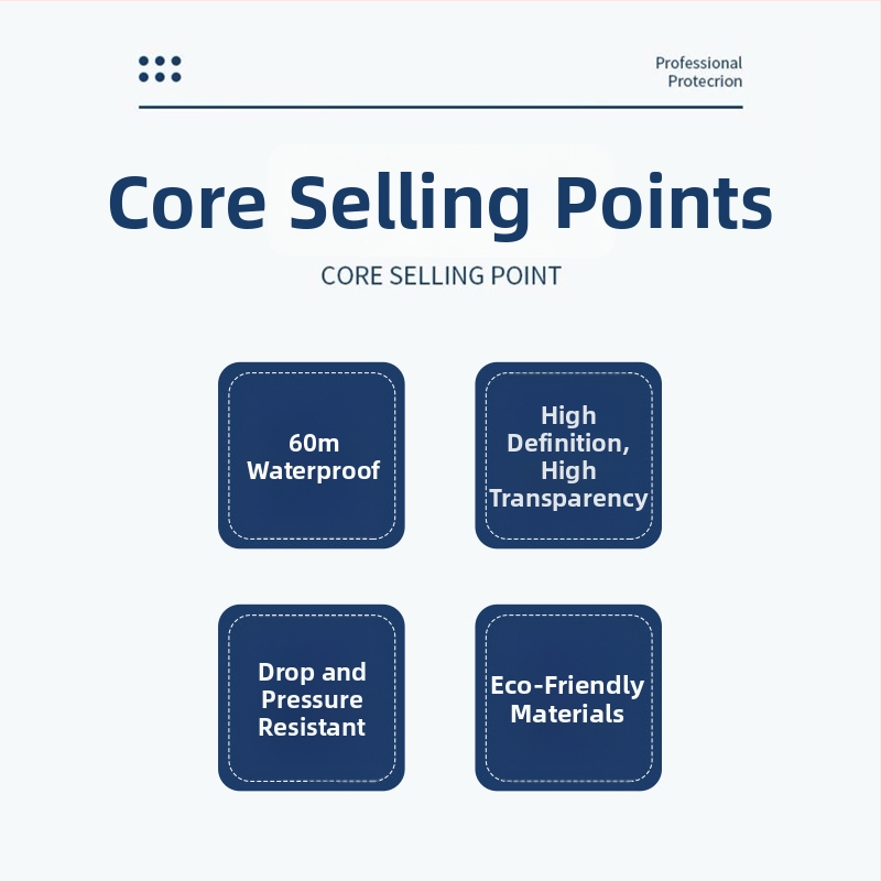 Carcasă protectoare impermeabilă pentru DJI Pocket 3; Material: PC + sticlă temperată; Compatibilă cu DJI Pocket 3; Model: A-DJP3-WC; Imprimare logo personalizabilă