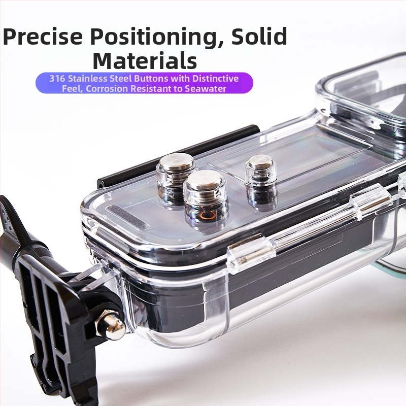 Carcasă protectoare impermeabilă pentru DJI Pocket 3; Material: PC + sticlă temperată; Compatibilă cu DJI Pocket 3; Model: A-DJP3-WC; Imprimare logo personalizabilă