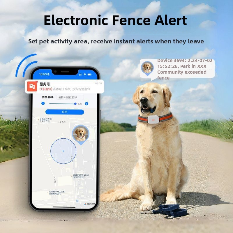 Beidou GPS kaklasaite mājdzīvniekiem, atrašanās vietas noteikšana, pret zaudēšanu, ūdensizturīgs, pret manipulēšanu, saderīgs ar iOS