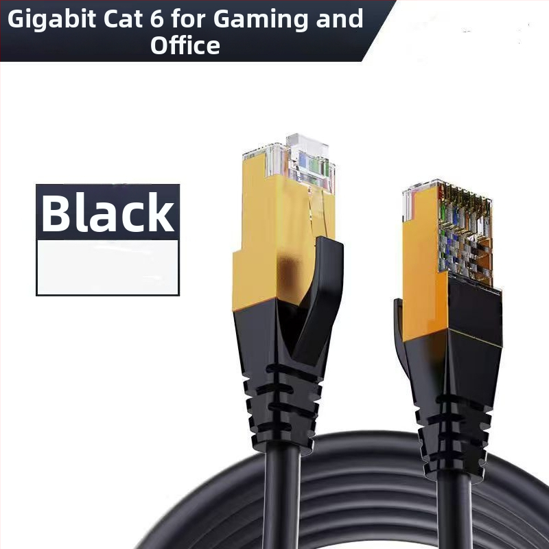 Cat6a dubulto aizsargāts ūdensizturīgs Ethernet kabelis ar vara vadītājiem un RJ45 savienotājiem mājas uzraudzībai
