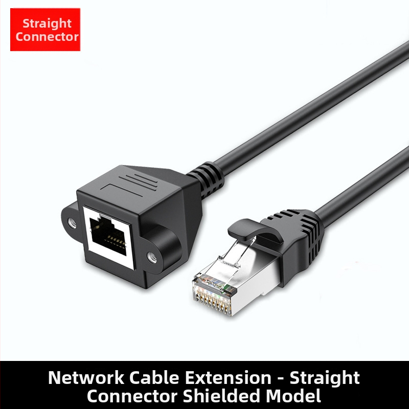 Cat6 Ethernet pagarinājuma kabelis, RJ45 vīrietis–sievietei, gigabits, taisns savienotājs
