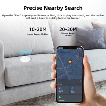 Apple Find My lokalizators, modelis BL005S, saderīgs ar iOS, baterija CR23032, bezvadu diapazons 50 m
