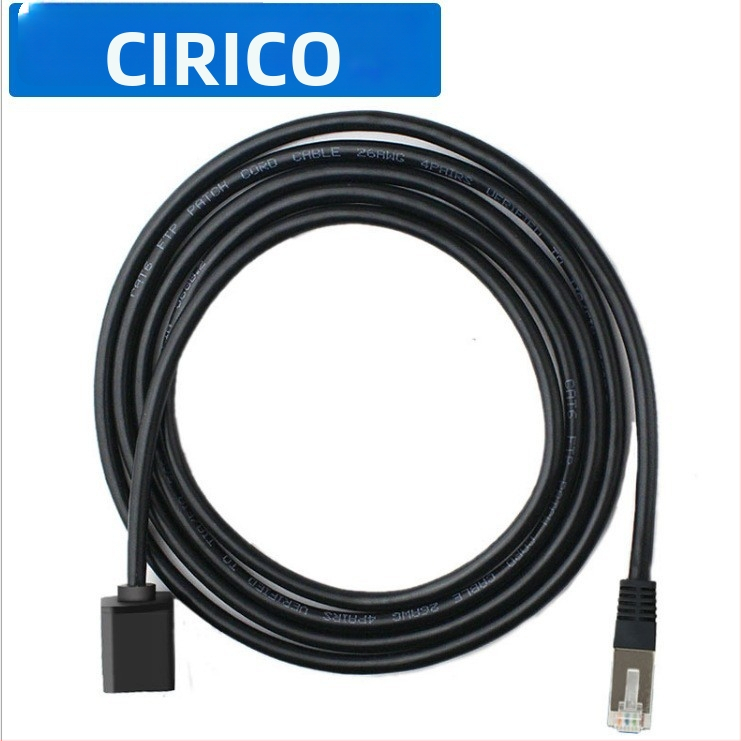 RJ45 tinklo pratęsimo kabelis, CAT5E FTP 26AWG, grynas varis, vyras–moteris jungtis, perdavimo greitis 150