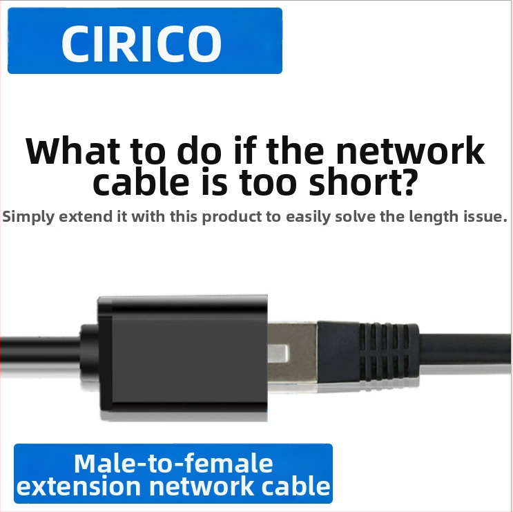 RJ45 tinklo pratęsimo kabelis, CAT5E FTP 26AWG, grynas varis, vyras–moteris jungtis, perdavimo greitis 150