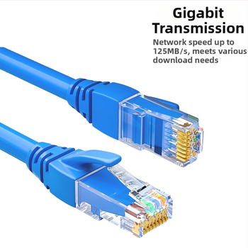CAT6E sieťový kábel, RJ-45, zvinuté dvojlinky, čistá meď, 1000 Mbps