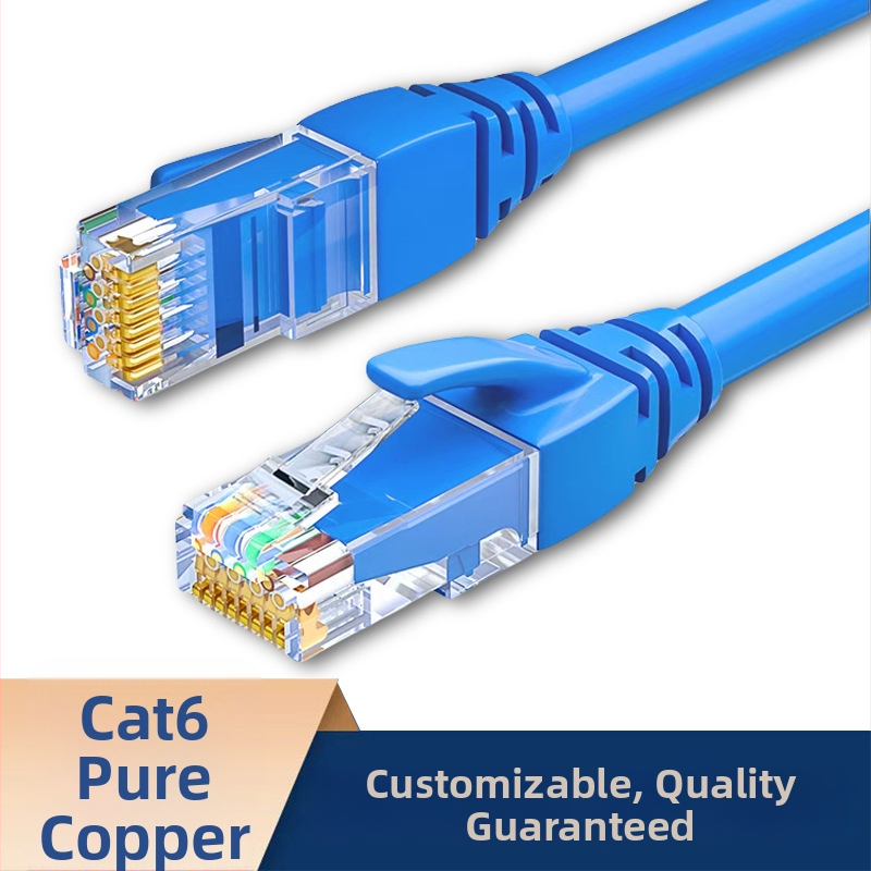 CAT6E sieťový kábel, RJ-45, zvinuté dvojlinky, čistá meď, 1000 Mbps
