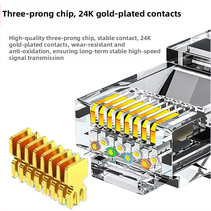 CAT6E sieťový kábel, RJ-45, zvinuté dvojlinky, čistá meď, 1000 Mbps