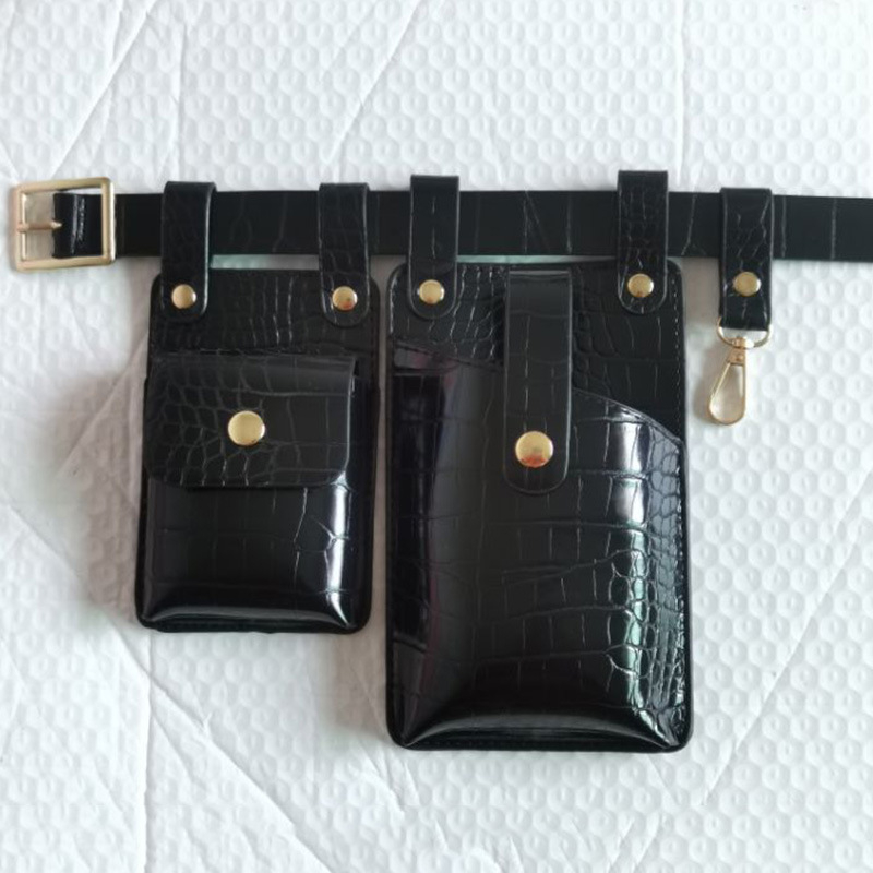 PU juosmens rankinė su magnetiniu užsegimu, 3D išorė, telefono kišenė