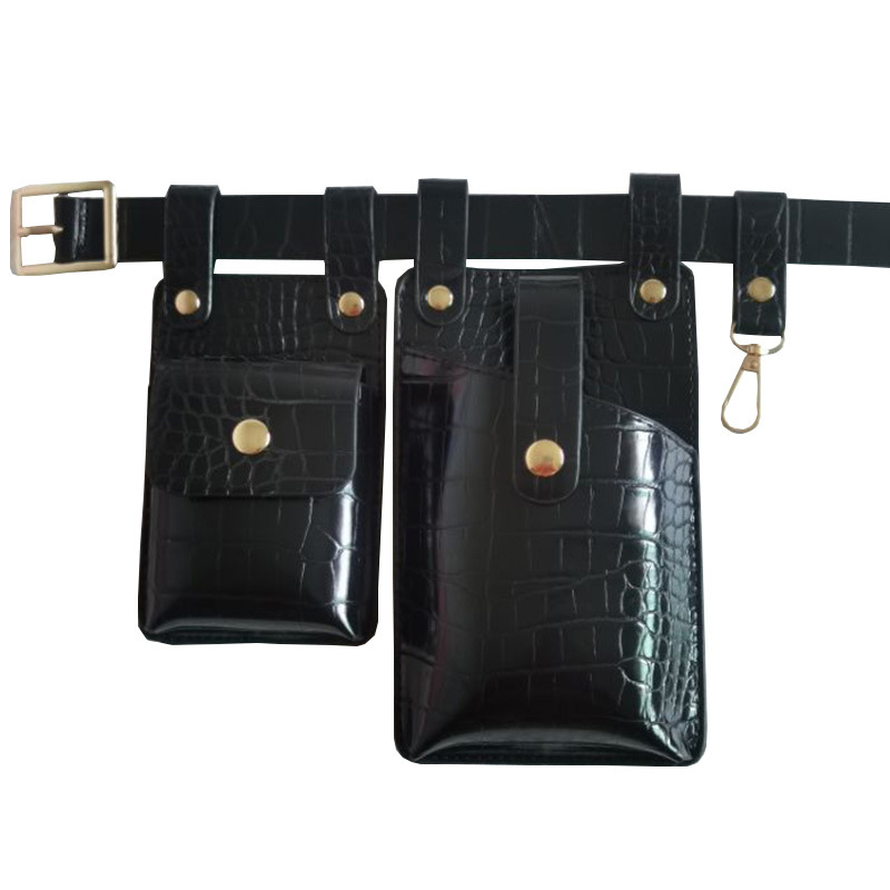 PU juosmens rankinė su magnetiniu užsegimu, 3D išorė, telefono kišenė