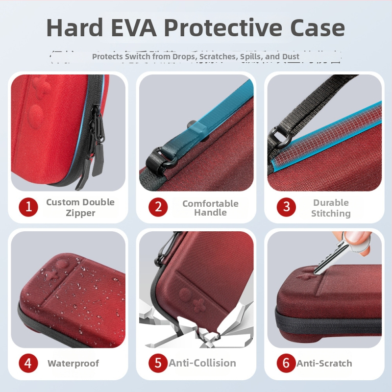 Switch 2 torbica za pohranu – EVA materijal, konstrukcija od najlona, kompatibilna sa Switch 2, tvrdi zaštitni kućište, 450 g