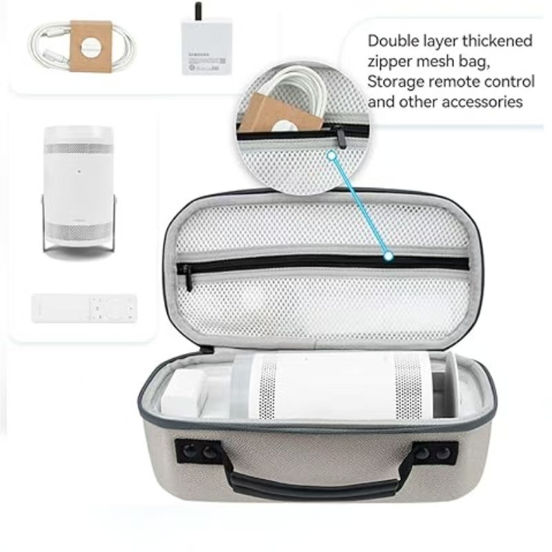 Husă de depozitare pentru proiector Samsung The Freestyle, carcasă EVA rigidă, material Oxford + flanelă, protecție împotriva prafului
