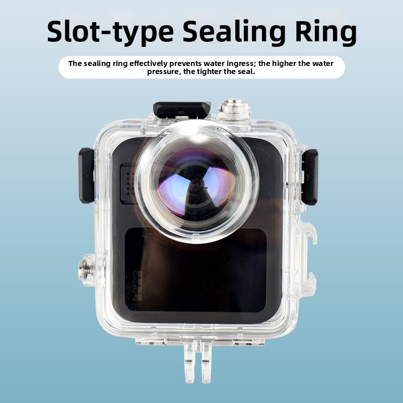 GoPro MAX 2 veekindel korpus panoraamika kaamerale – sisaldab alus ja roostevabast terasest kruvi