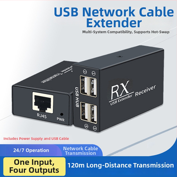 USB plėstuvas Hue104, universalus suderinamumas, kabelio ilgis iki 120 m, raiška 1920x1080, nuotolinio pažadinimo funkcija nepalaikoma, energijos valdymas nepalaikomas