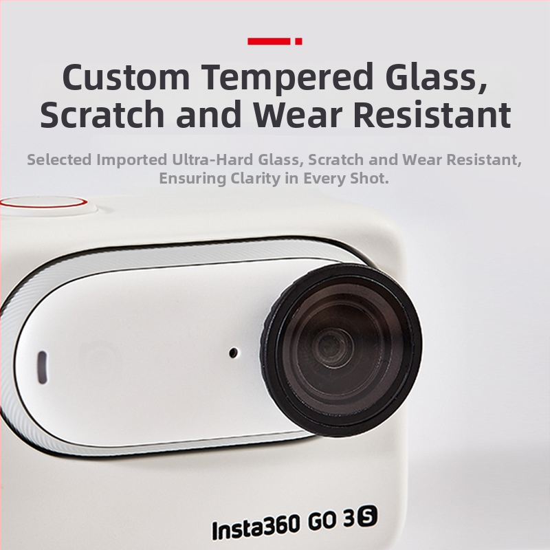 Ochranné sklo objektívu pre Insta360 GO 3S – anti-fog, anti-scratch optické sklo; Značka Love xiaou; Modely A-I3G3S-BHJ-GL / A-I3G3S-BHJ-PC; Kompatibilné s Insta360 GO; Materiál: sklo, plast; Tlač logo: prispôsobiteľné.
