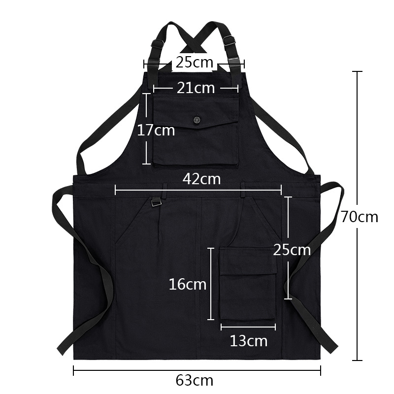 Bez rukava pregača za zaštitu od mrlja, poliester-pamučna tkanina, korejski stil, za catering