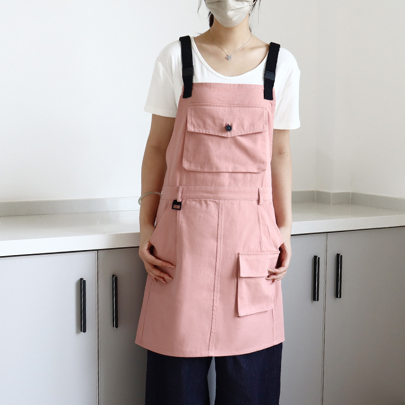 Bez rukava pregača za zaštitu od mrlja, poliester-pamučna tkanina, korejski stil, za catering