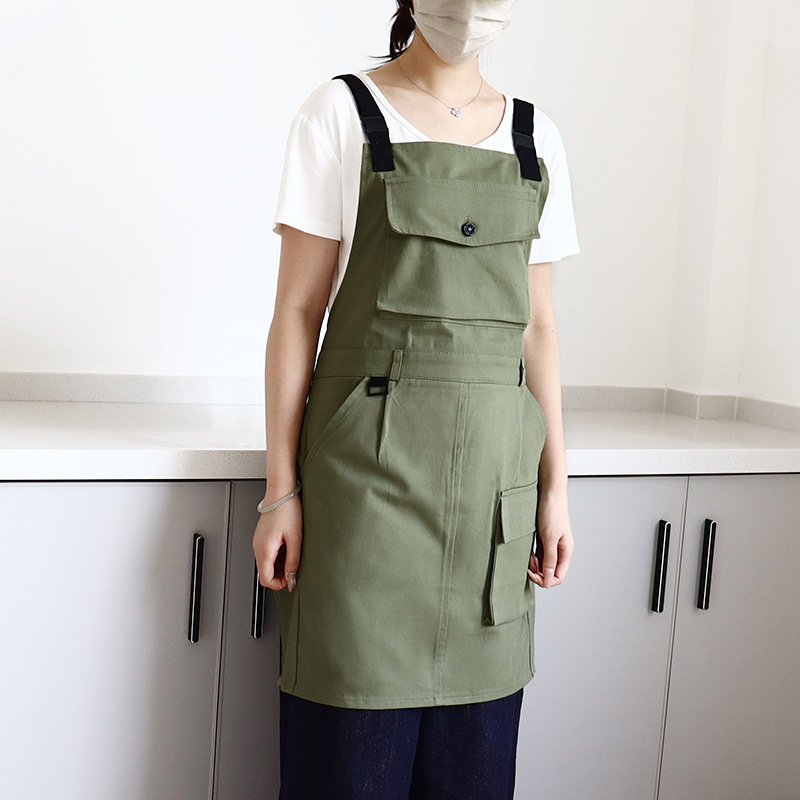 Bez rukava pregača za zaštitu od mrlja, poliester-pamučna tkanina, korejski stil, za catering