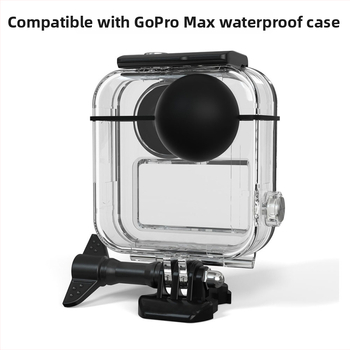 GoPro Max zaštitno kućište za panoramsku akcijsku kameru — kaljeno staklo + PC + nehrđajući čelik, kućište izrađeno injekcijskim ubrizgavanjem, vodootporno kućište, uključuje podlogu i vijčice od nehrđajućeg čelika