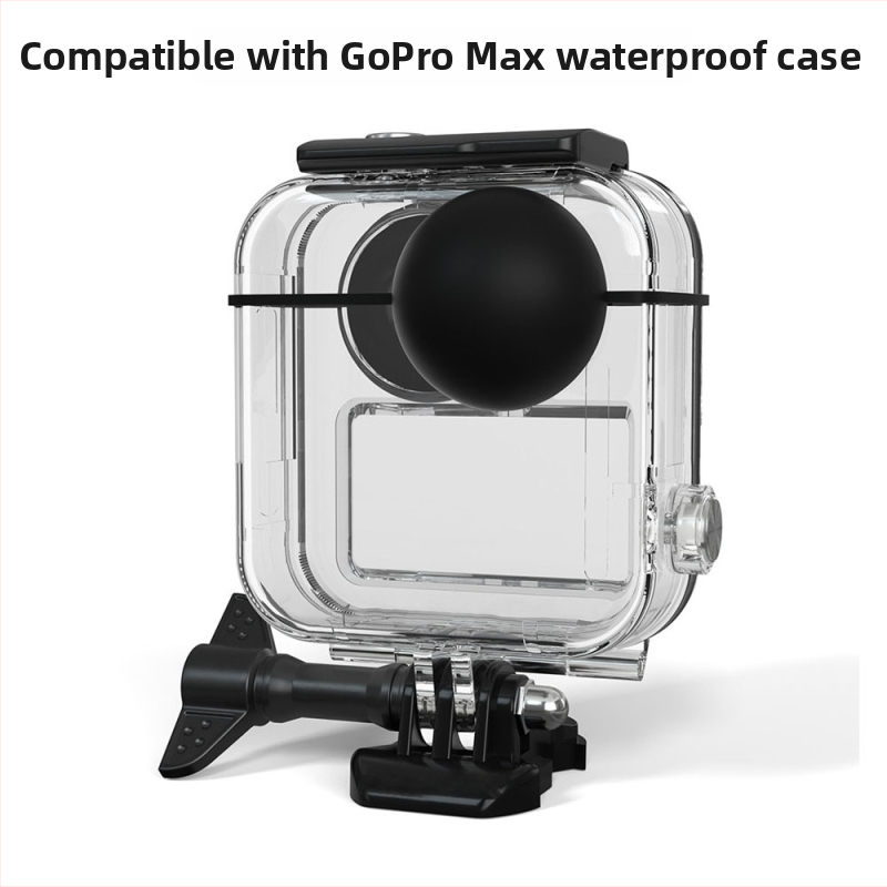 GoPro Max zaštitno kućište za panoramsku akcijsku kameru — kaljeno staklo + PC + nehrđajući čelik, kućište izrađeno injekcijskim ubrizgavanjem, vodootporno kućište, uključuje podlogu i vijčice od nehrđajućeg čelika